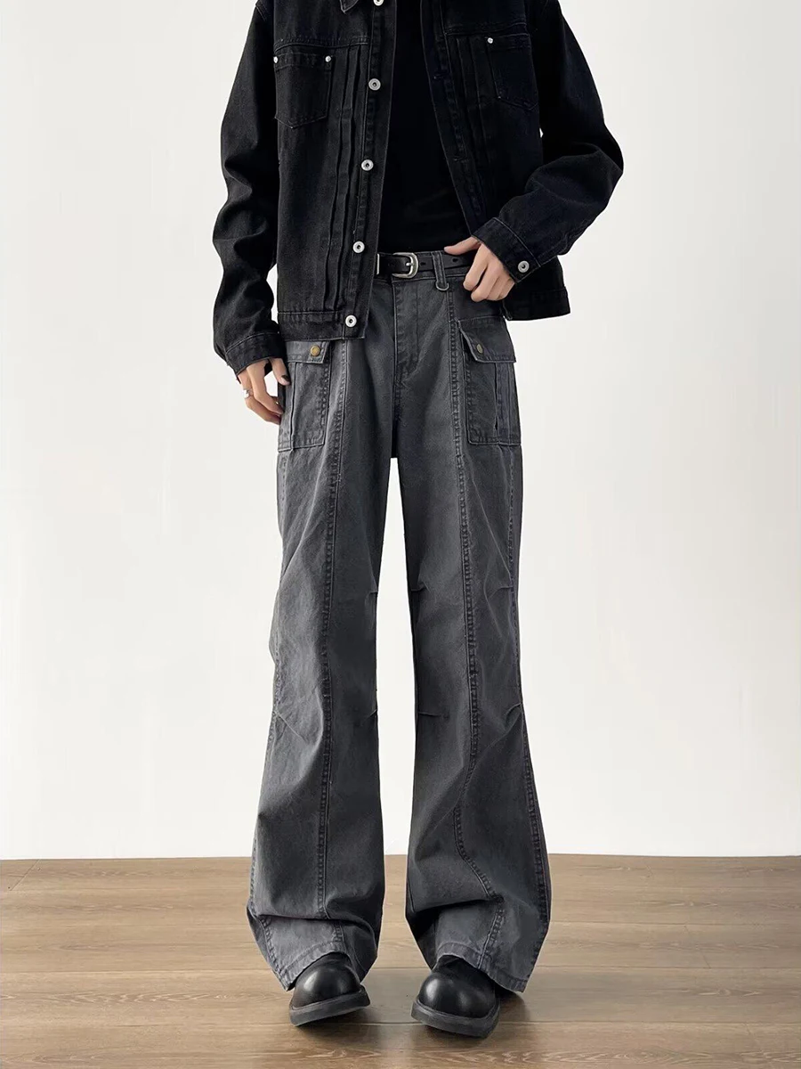 American Street Sle Casual Pants Men Spring Autumn Cleanfit High Street Waed Micro Flared Pants Haome Workwear Trousers
American Street Sle Casual Pants Men Spring Autumn Cleanfit High Street Waed Micro Flared Pants Haome Workwear Trousers