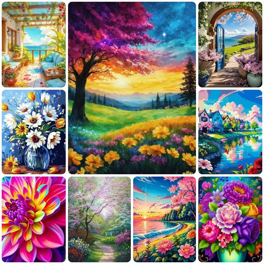 Bright Floral Country Puzzle, Starry Meadow Cherry Blossom Beach Water Town Color Flower Wall Art, Whimsical Home Decor
Bright Floral Country Puzzle, Starry Meadow Cherry Blossom Beach Water Town Color Flower Wall Art, Whimsical Home Decor