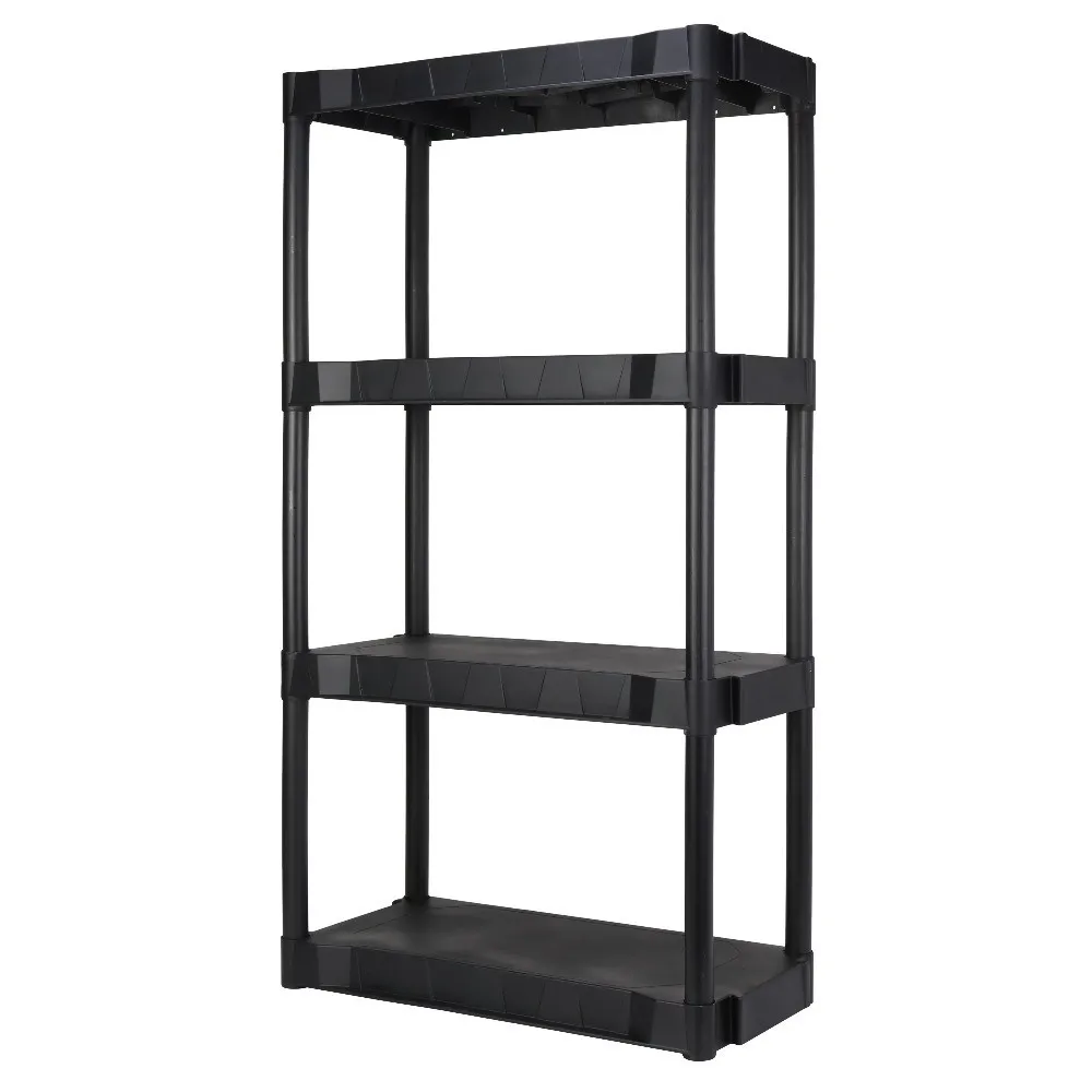 4 Tier Heavy Duty Storage Shelving Unit Black Plastic Shelf 280 lb Capacity 56 x
4 Tier Heavy Duty Storage Shelving Unit Black Plastic Shelf 280 lb Capacity 56 x