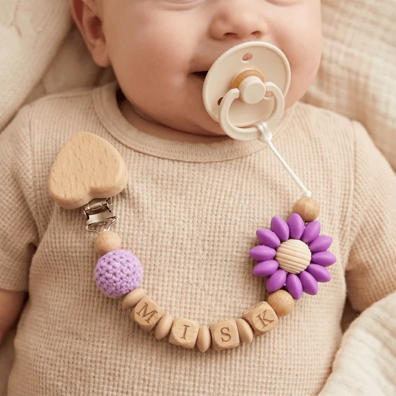 Personalized Baby Pacifier Clip Silicone Teether Holder BPA Free Handmade Custom Name Dummy Chain for Newborn Baby Shower Gift
Personalized Baby Pacifier Clip Silicone Teether Holder BPA Free Handmade Custom Name Dummy Chain for Newborn Baby Shower Gift