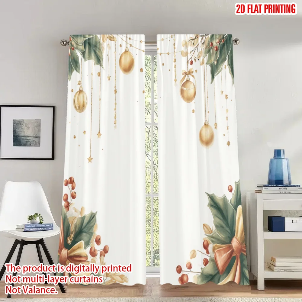2pcs 2D flat printing Merry Christmas Party Curtains Christmas Holly Festive Ornaments Digital Printed Polyester Drapes Birthday
2pcs 2D flat printing Merry Christmas Party Curtains Christmas Holly Festive Ornaments Digital Printed Polyester Drapes Birthday