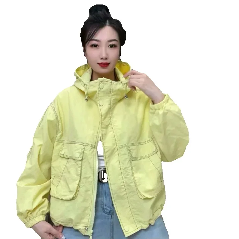 Spring Summer Sunscreen Coat Women 2025 New Fashion Loose Casual Jacket Stand-Up collar Baseball Uniform Outerwear Female
Spring Summer Sunscreen Coat Women 2025 New Fashion Loose Casual Jacket Stand-Up collar Baseball Uniform Outerwear Female
