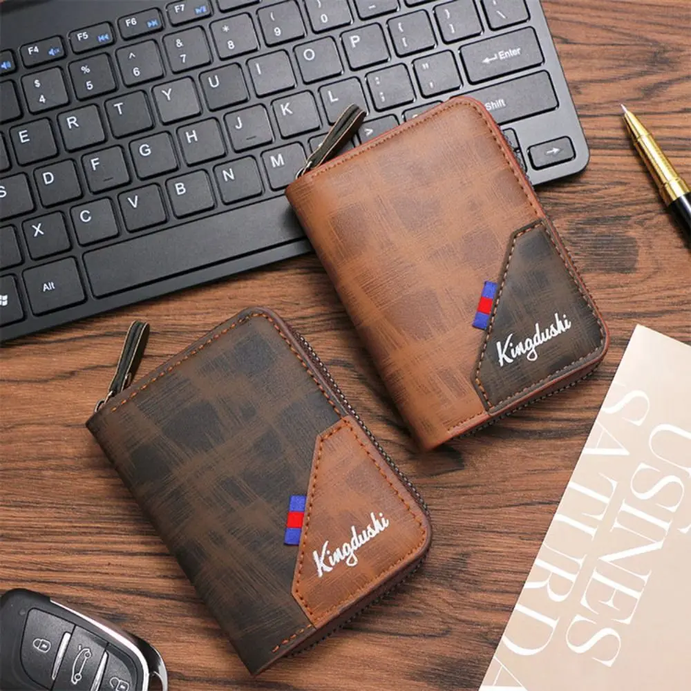 PU Leather Short Zipper Wallet 11Cards Slim Holder Mini Frosted Billfold Holder Waterproof Cash Clamp Men's Coin Purse Daily
PU Leather Short Zipper Wallet 11Cards Slim Holder Mini Frosted Billfold Holder Waterproof Cash Clamp Men's Coin Purse Daily