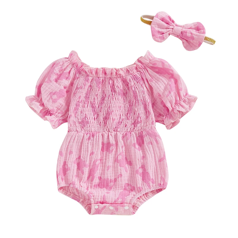 SUNSIOM Baby Girl Easter Romper Dress Short Puff Sleeve Off Shoulder Bunny Print Romper with Headband
SUNSIOM Baby Girl Easter Romper Dress Short Puff Sleeve Off Shoulder Bunny Print Romper with Headband