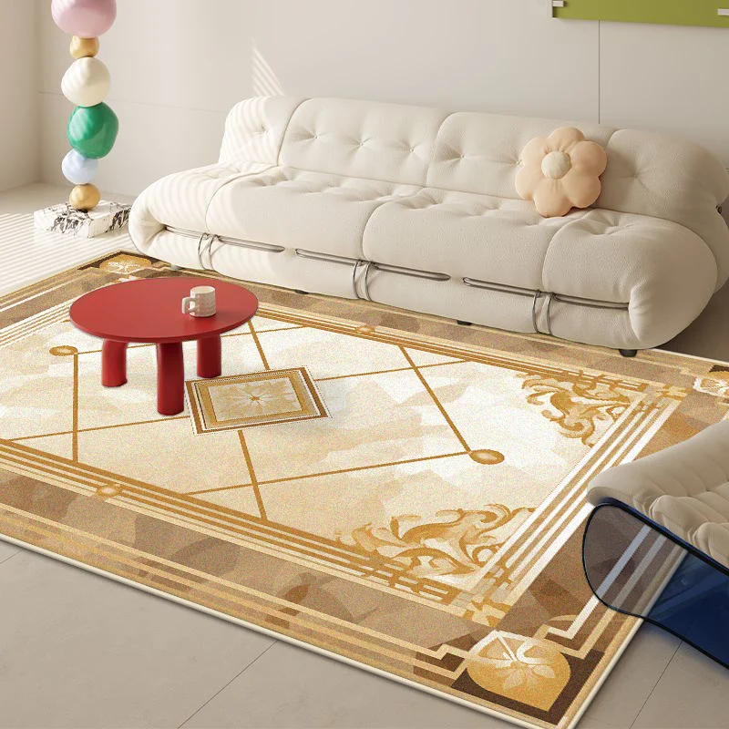 Luxury Living Room Rugs Retro Golden Border Room Decoration Non-slip Carpet Machine Washable Large Size Soft Entrance Door Mat
Luxury Living Room Rugs Retro Golden Border Room Decoration Non-slip Carpet Machine Washable Large Size Soft Entrance Door Mat