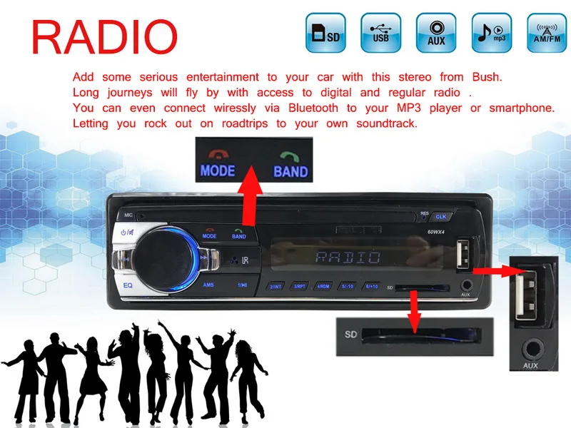 Single Din DAB Digital Car Radio Bluetooth Handsfree Call Color LCD Display Audio Player
Single Din DAB Digital Car Radio Bluetooth Handsfree Call Color LCD Display Audio Player