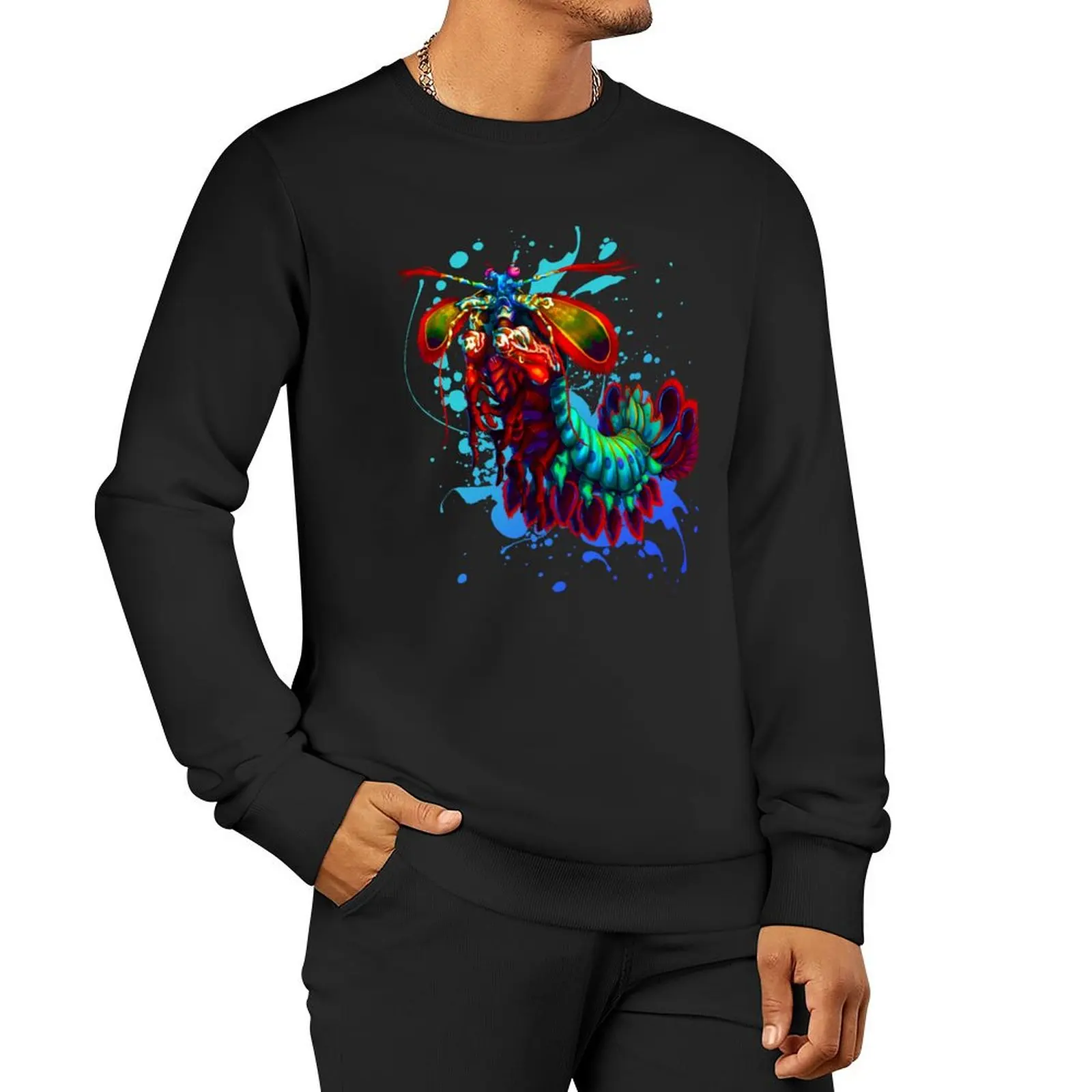 Rainbow Peacock Mantis Shrimp Blue Splash Pullover Hoodie men clothes fashion men clothes for men new sweatshirts
Rainbow Peacock Mantis Shrimp Blue Splash Pullover Hoodie men clothes fashion men clothes for men new sweatshirts