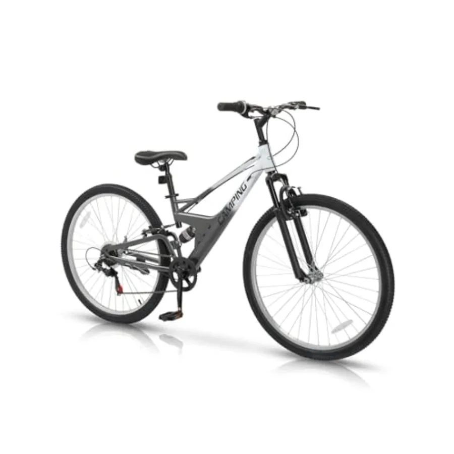 Full Suspension Mountain Bike for All Terrain Use, Aluminum Frame in Matte Black with Drag-Reducing Design, 7-Speed Gear System
Full Suspension Mountain Bike for All Terrain Use, Aluminum Frame in Matte Black with Drag-Reducing Design, 7-Speed Gear System