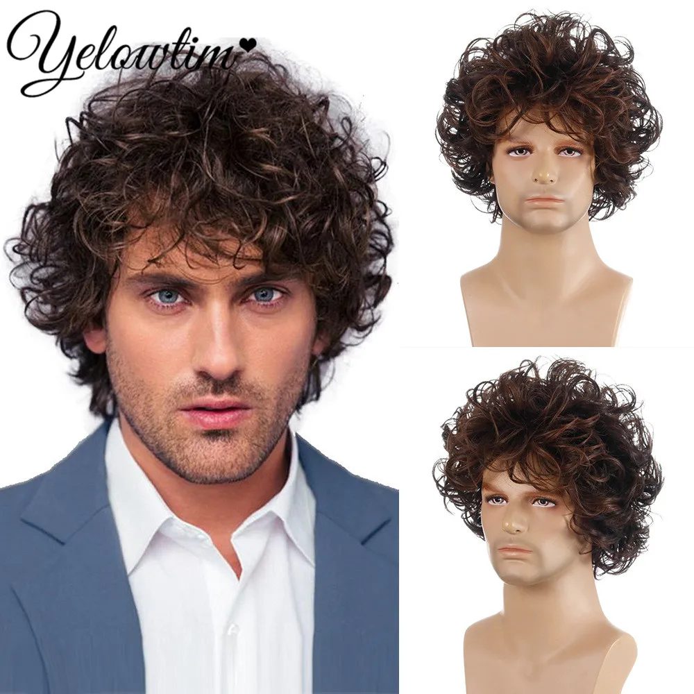 YELOWTIM Synthetic wig hot selling wig cover fluffy synthetic short roll European and American men's daily wear
YELOWTIM Synthetic wig hot selling wig cover fluffy synthetic short roll European and American men's daily wear