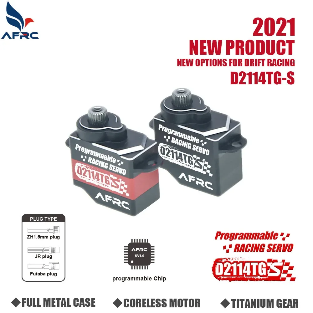 AFRC-D2114TG-S 11g All Metal Micro Programmable Servo Super Mute Steering Servo for MINI Z D Q Car Model DIY Assembly Upgrading
AFRC-D2114TG-S 11g All Metal Micro Programmable Servo Super Mute Steering Servo for MINI Z D Q Car Model DIY Assembly Upgrading