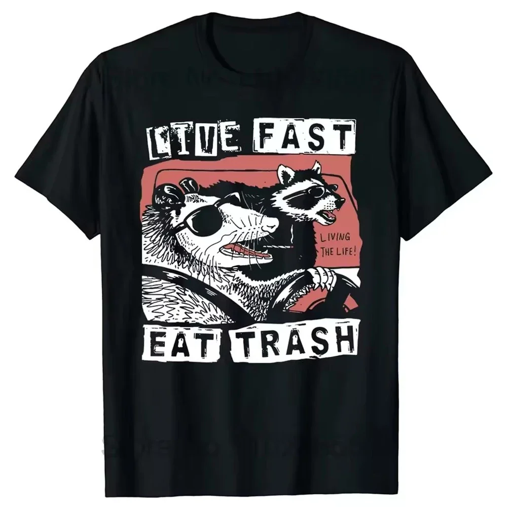 Interesting racing mouse print fashion pattern T-shirt, men's casual cotton loose short sleeve personality street summer dress
Interesting racing mouse print fashion pattern T-shirt, men's casual cotton loose short sleeve personality street summer dress