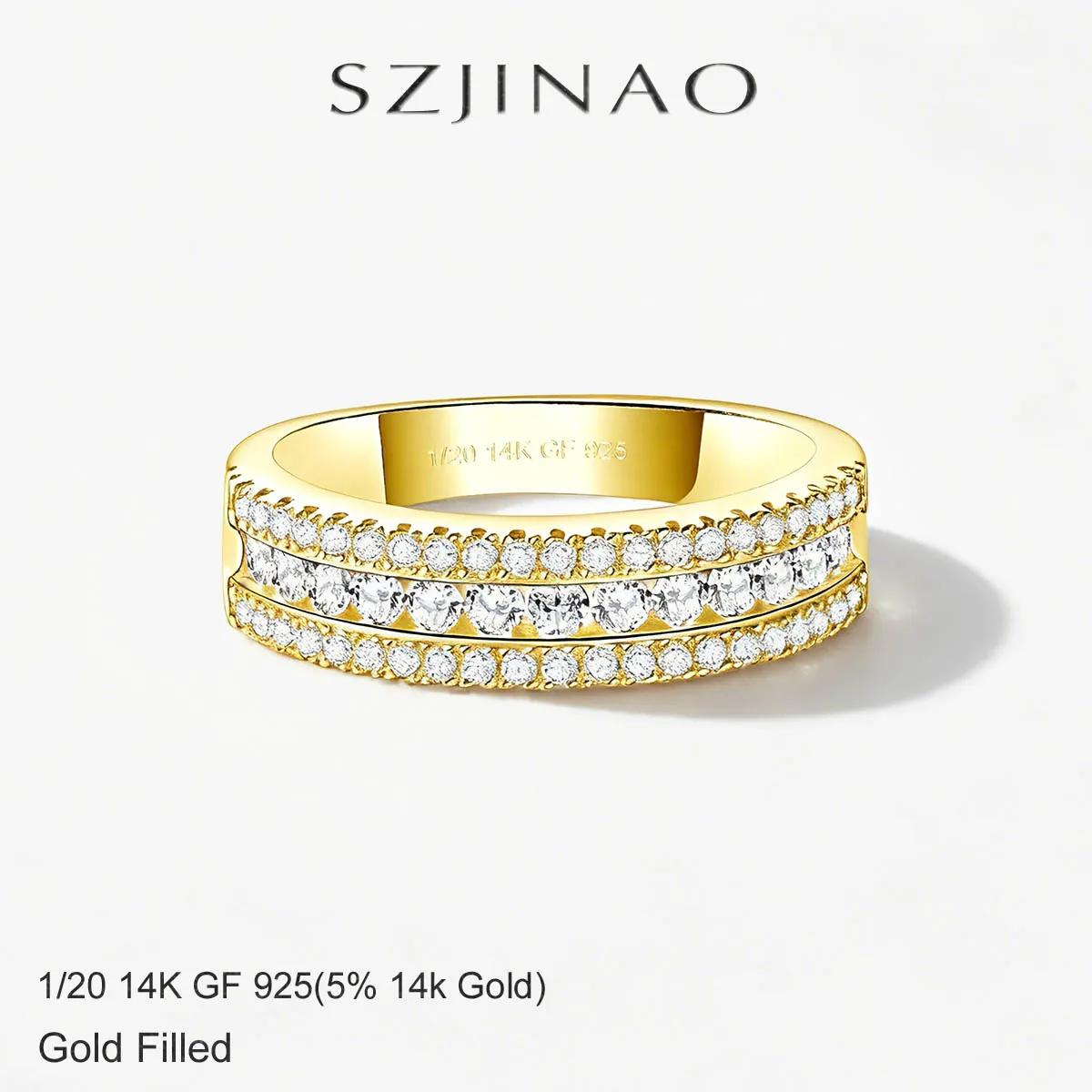 14K Gold Filled Full Moissanite Wedding Band Couple's Matching Rings Luxury Eternity Ring for Women Engagement Anniversary Gift
14K Gold Filled Full Moissanite Wedding Band Couple's Matching Rings Luxury Eternity Ring for Women Engagement Anniversary Gift