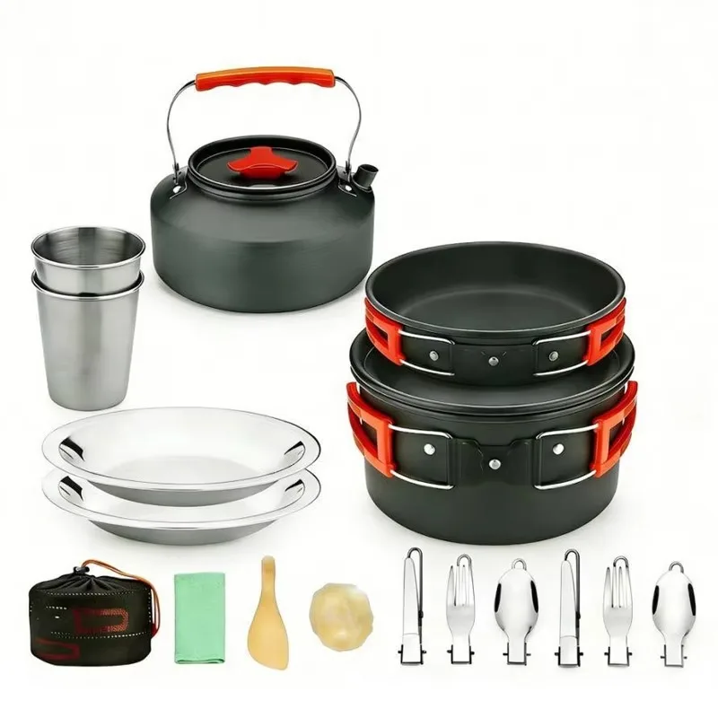 YTYIN Outdoor Camping Cookware Set-Portable Aluminum Alloy Multi-Function Mess Kit With 1-2L Kettle For Hiking Travel & Picnics
YTYIN Outdoor Camping Cookware Set-Portable Aluminum Alloy Multi-Function Mess Kit With 1-2L Kettle For Hiking Travel & Picnics