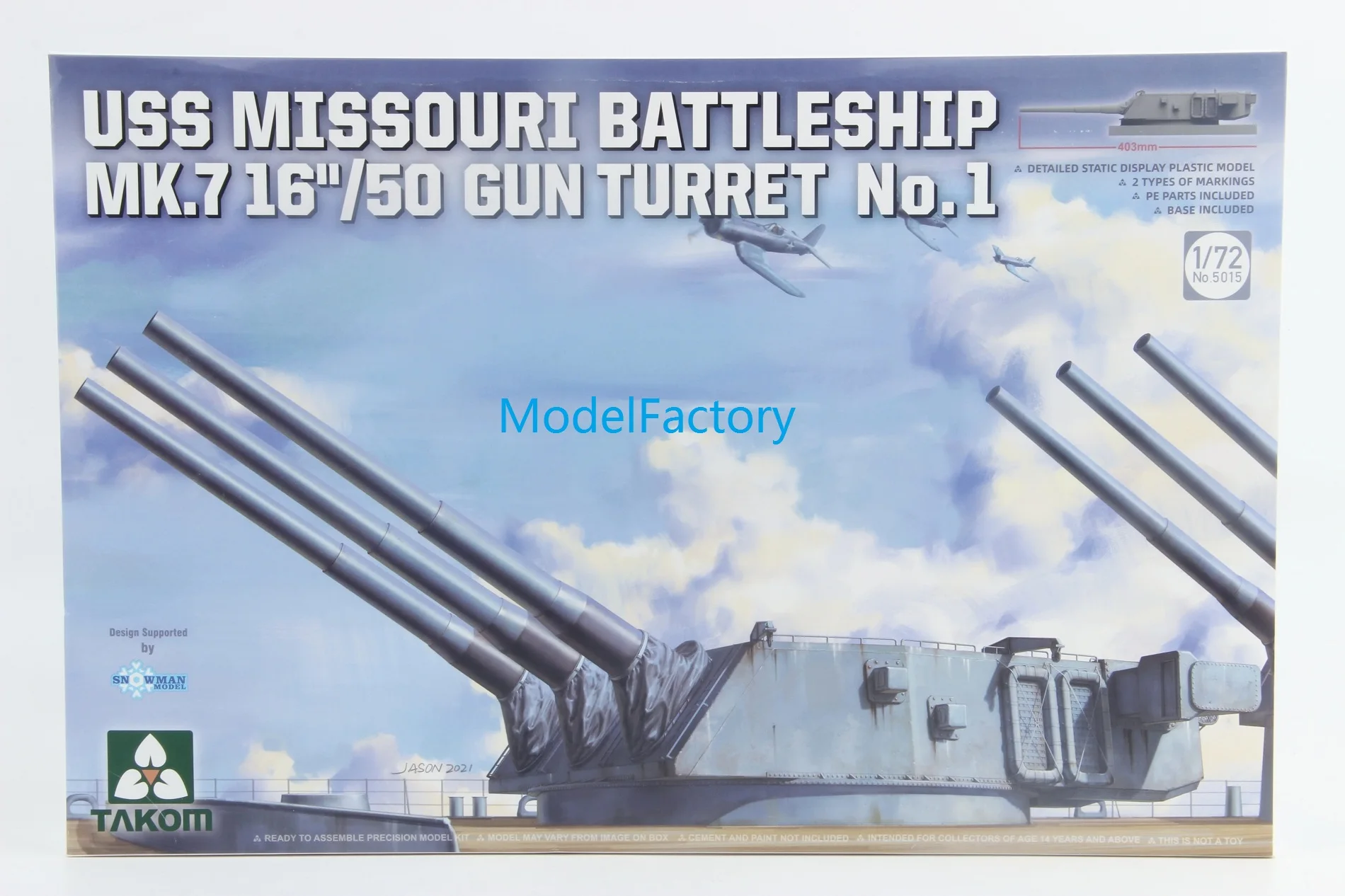 Takom 5015 1/72 Линкор USS Missouri Mk.7 16 дюймов/50 Gun Turret No 1
Takom 5015 1/72 Линкор USS Missouri Mk.7 16 дюймов/50 Gun Turret No 1