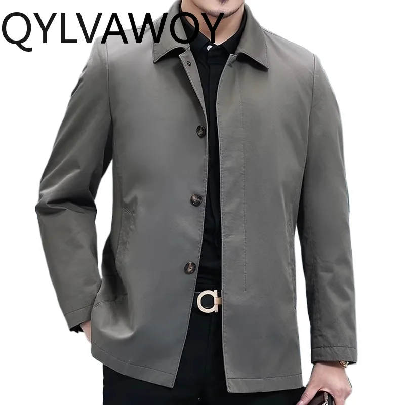 QYLVAWOY 100% хлопковые мужские куртки: Новая весенне-осенняя мужская верхняя одежда, плащ с отложным воротником, водонепроницаемое мужское пальто, деловой повседневный стиль
QYLVAWOY 100% хлопковые мужские куртки: Новая весенне-осенняя мужская верхняя одежда, плащ с отложным воротником, водонепроницаемое мужское пальто, деловой повседневный стиль
