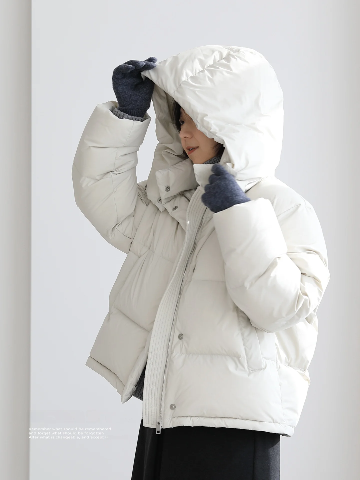 Tee-Inch Time 482 White Goose down Jaet Hooded Puffer Coat 80 Goose down Filling Thiened 270g Fill Power Winter Coat
Tee-Inch Time 482 White Goose down Jaet Hooded Puffer Coat 80 Goose down Filling Thiened 270g Fill Power Winter Coat