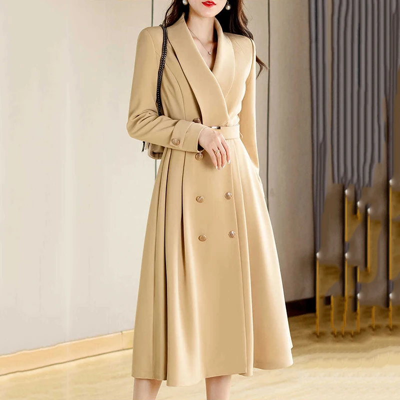 New Spring Autumn Long Windbreaker Coat Ladies Casual Trench Coat Fashion High End Female Parker Overcoat Womens Office Clothing
New Spring Autumn Long Windbreaker Coat Ladies Casual Trench Coat Fashion High End Female Parker Overcoat Womens Office Clothing