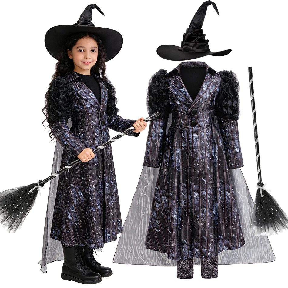 Классический костюм ведьмы на Хэллоуин, темный цветочный наряд со шляпой и метлой для подросткового косплея «Кошелек или жизнь» для карнавала
Классический костюм ведьмы на Хэллоуин, темный цветочный наряд со шляпой и метлой для подросткового косплея «Кошелек или жизнь» для карнавала