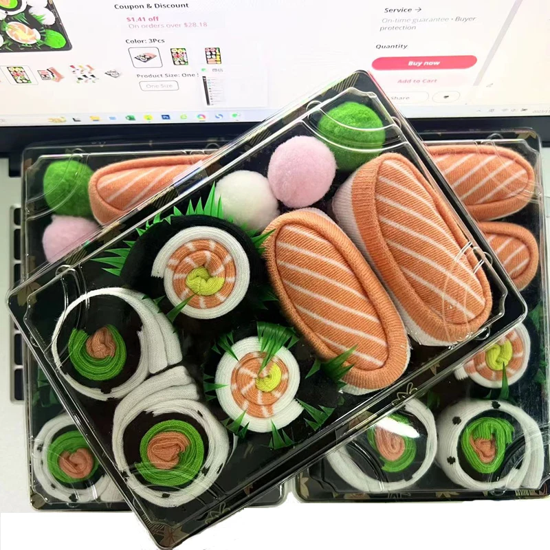 3/4/5Pcs Christmas Sushi Socks Exquisite Sushi Box Unisex Couple Socks Family Socks Fun Gift Box Winter Decorations
3/4/5Pcs Christmas Sushi Socks Exquisite Sushi Box Unisex Couple Socks Family Socks Fun Gift Box Winter Decorations