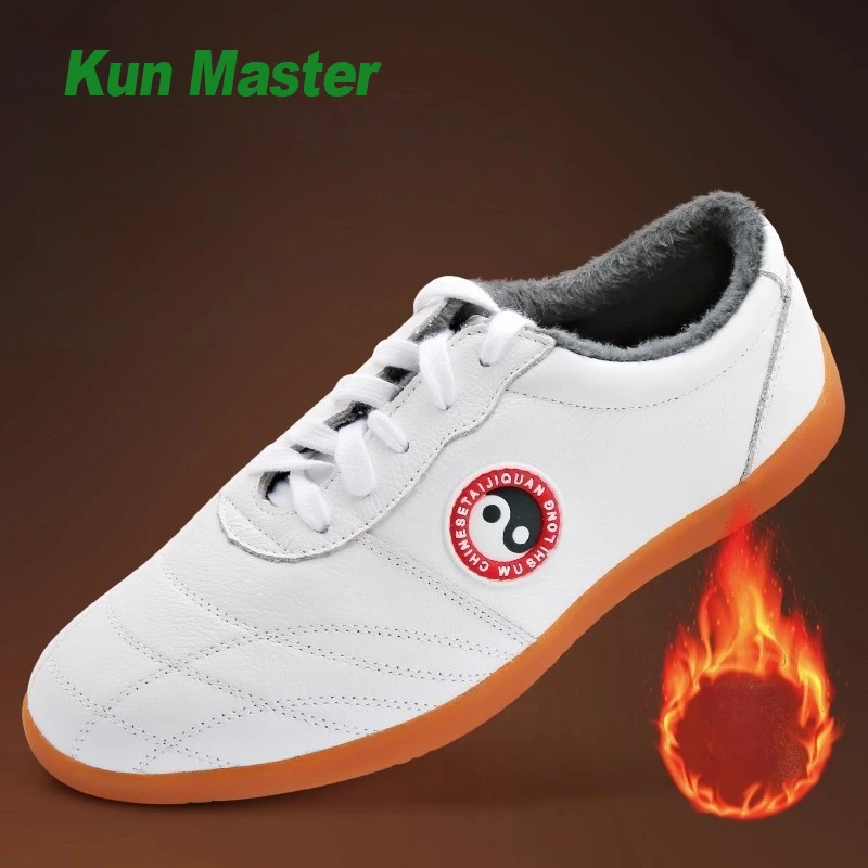 Winter Genuine Cowhide Leather Tai Chi Shoes thickening for Kung Fu Wushu Martial Arts Soft Flexible Sole Light weight Men Women 
Winter Genuine Cowhide Leather Tai Chi Shoes thickening for Kung Fu Wushu Martial Arts Soft Flexible Sole Light weight Men Women