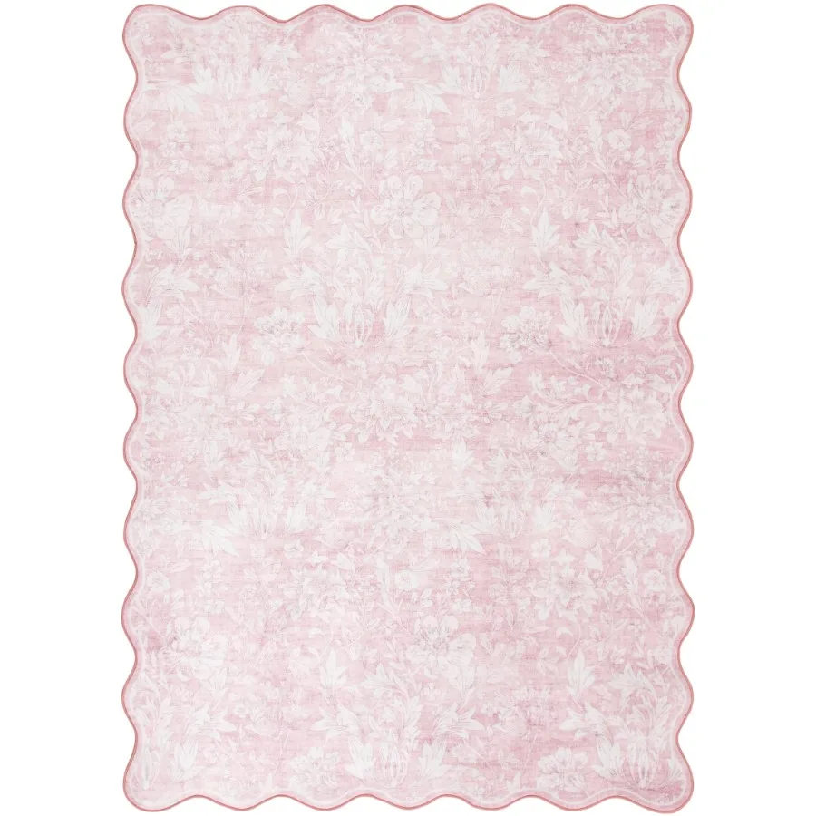 Pink Feather Faux Fur Scalloped Indoor Area Rug 5'x7'
Pink Feather Faux Fur Scalloped Indoor Area Rug 5'x7'