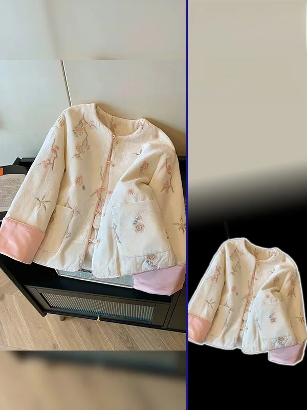 New Chinese Sle ort Cotton Jaet Women's Slim Fit Floral Embroidery Spring Autumn Outerwear for plus Size MM
New Chinese Sle ort Cotton Jaet Women's Slim Fit Floral Embroidery Spring Autumn Outerwear for plus Size MM