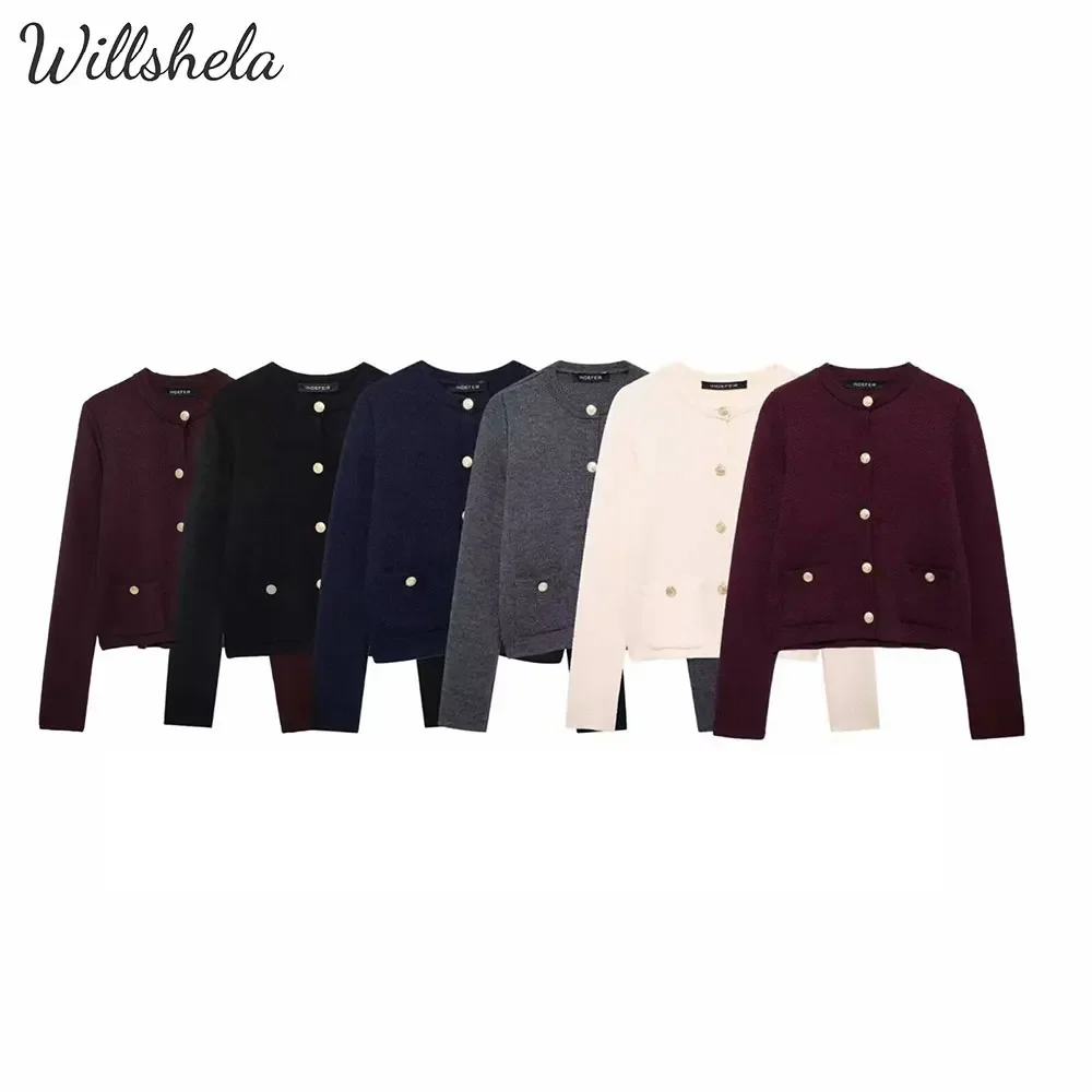 Willshela Women Fashion Knitted Basic Cardigan Round Neck Long Sleeves Female Chic Lady Casual Mujer Sweater
Willshela Women Fashion Knitted Basic Cardigan Round Neck Long Sleeves Female Chic Lady Casual Mujer Sweater