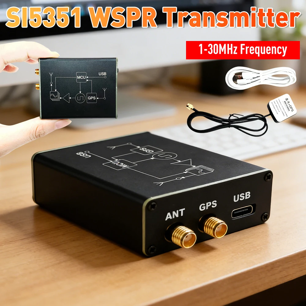 1-30 МГц SI5351 WSPR-передатчик с TCXO, GPS и автоматическим определением местоположения QTH, 23 дБм, разъем для измерительных приборов и аксессуаров
1-30 МГц SI5351 WSPR-передатчик с TCXO, GPS и автоматическим определением местоположения QTH, 23 дБм, разъем для измерительных приборов и аксессуаров