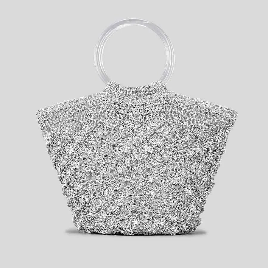 Fashion Woven Round Handle Women Handbags Knitted Lady Hand Bags Handmade Summer Beach Bag Casual Small Tote Bali Purses 2023
Fashion Woven Round Handle Women Handbags Knitted Lady Hand Bags Handmade Summer Beach Bag Casual Small Tote Bali Purses 2023