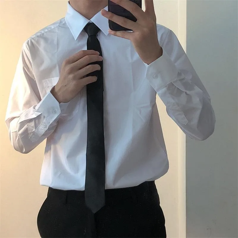 New Versatile College Style Korean Style Simple Solid Color Business Shirt Men's Loose Square Collar Casual Shirt
New Versatile College Style Korean Style Simple Solid Color Business Shirt Men's Loose Square Collar Casual Shirt