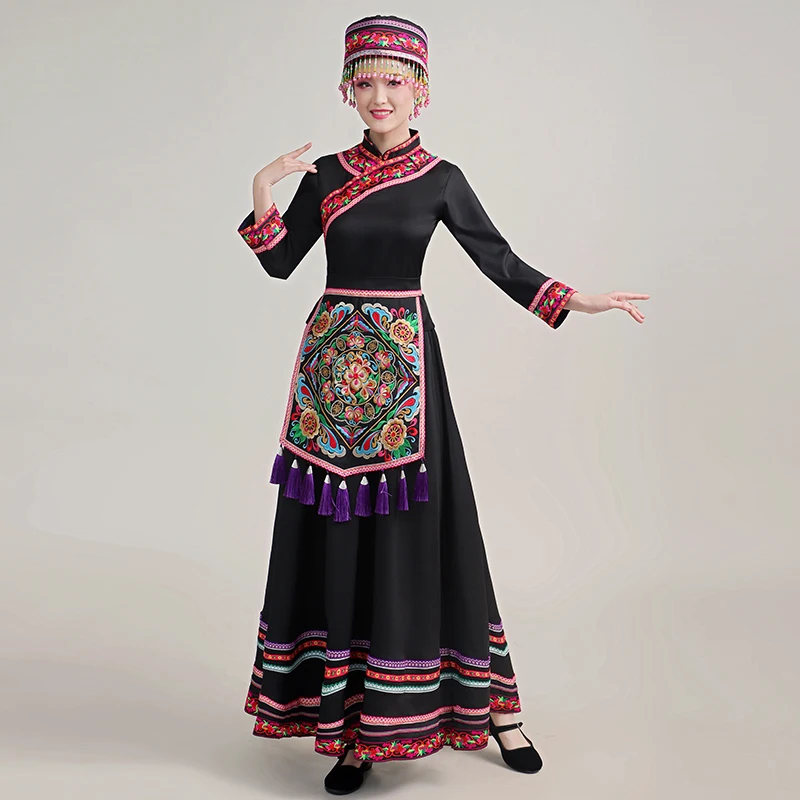 New Dong Costume Female Minority Ethnic Clothes Adult Autumn and Winter Long Embroidery Stage Performance Dress
New Dong Costume Female Minority Ethnic Clothes Adult Autumn and Winter Long Embroidery Stage Performance Dress
