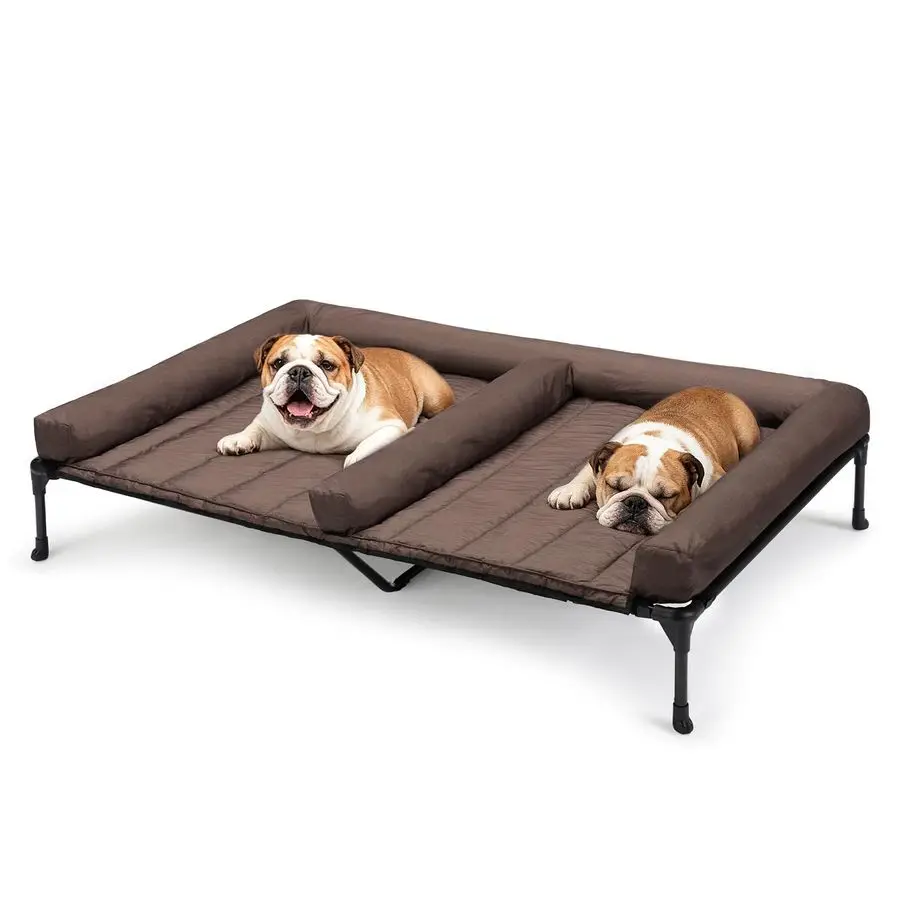 Cooling Raised Dog Beds Waterproof Double Dog Bed Cushion for Two Medium Dogs, Elevated Pet Cot with Removable Bolster Mat, Brea
Cooling Raised Dog Beds Waterproof Double Dog Bed Cushion for Two Medium Dogs, Elevated Pet Cot with Removable Bolster Mat, Brea