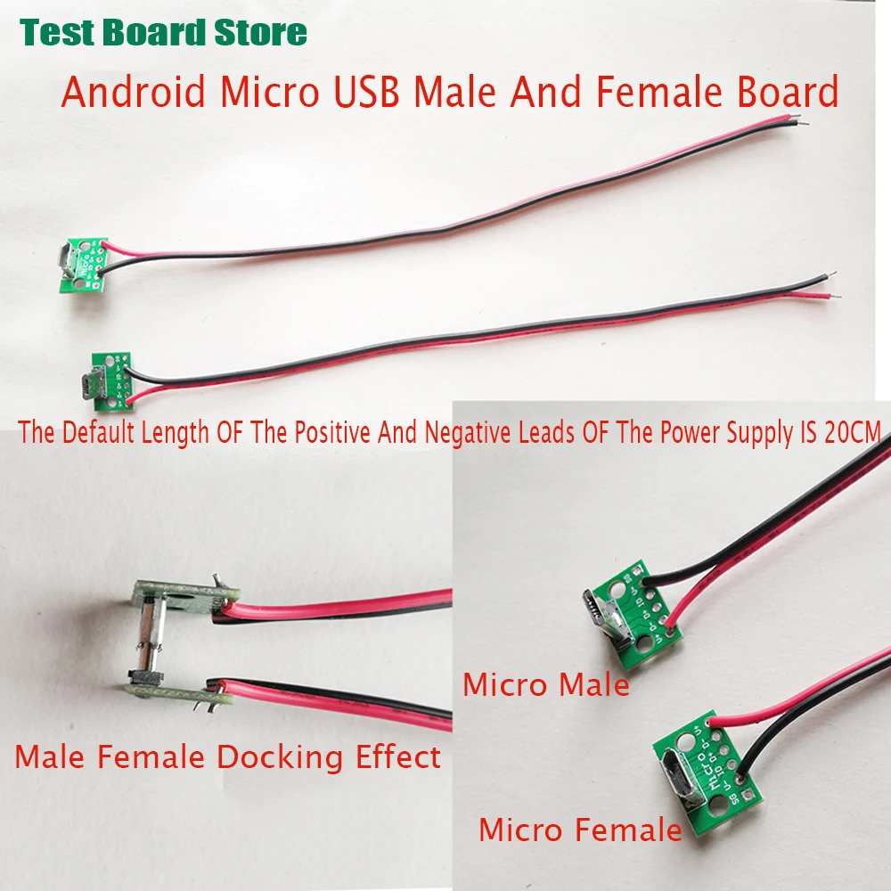 Test Board 1pcs 5Pin 5P Android Micro USB Male Female Stand Vertical DIY Power Supply Positive Negative with Flex Wire Cable
Test Board 1pcs 5Pin 5P Android Micro USB Male Female Stand Vertical DIY Power Supply Positive Negative with Flex Wire Cable