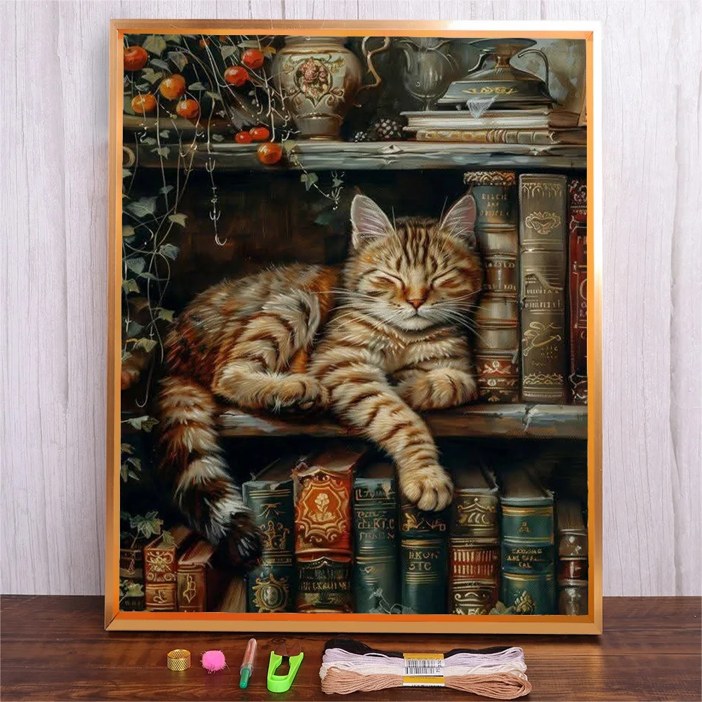 2025 New Style Bookshelf Pattern Embroidery Cross Stitch Kit Full Diy Gift Handmade Embroidery Set Animal Cat DMC Printed Canvas
2025 New Style Bookshelf Pattern Embroidery Cross Stitch Kit Full Diy Gift Handmade Embroidery Set Animal Cat DMC Printed Canvas