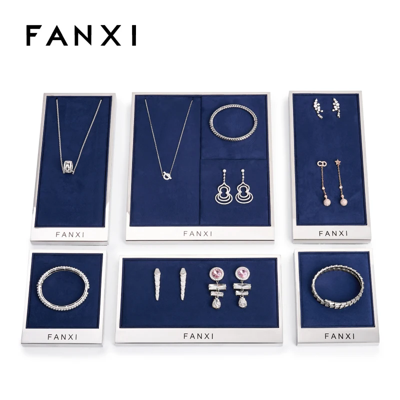 Luxury blue metal jewelry display props necklace bracelet earrings display tray counter jewelry tray
Luxury blue metal jewelry display props necklace bracelet earrings display tray counter jewelry tray