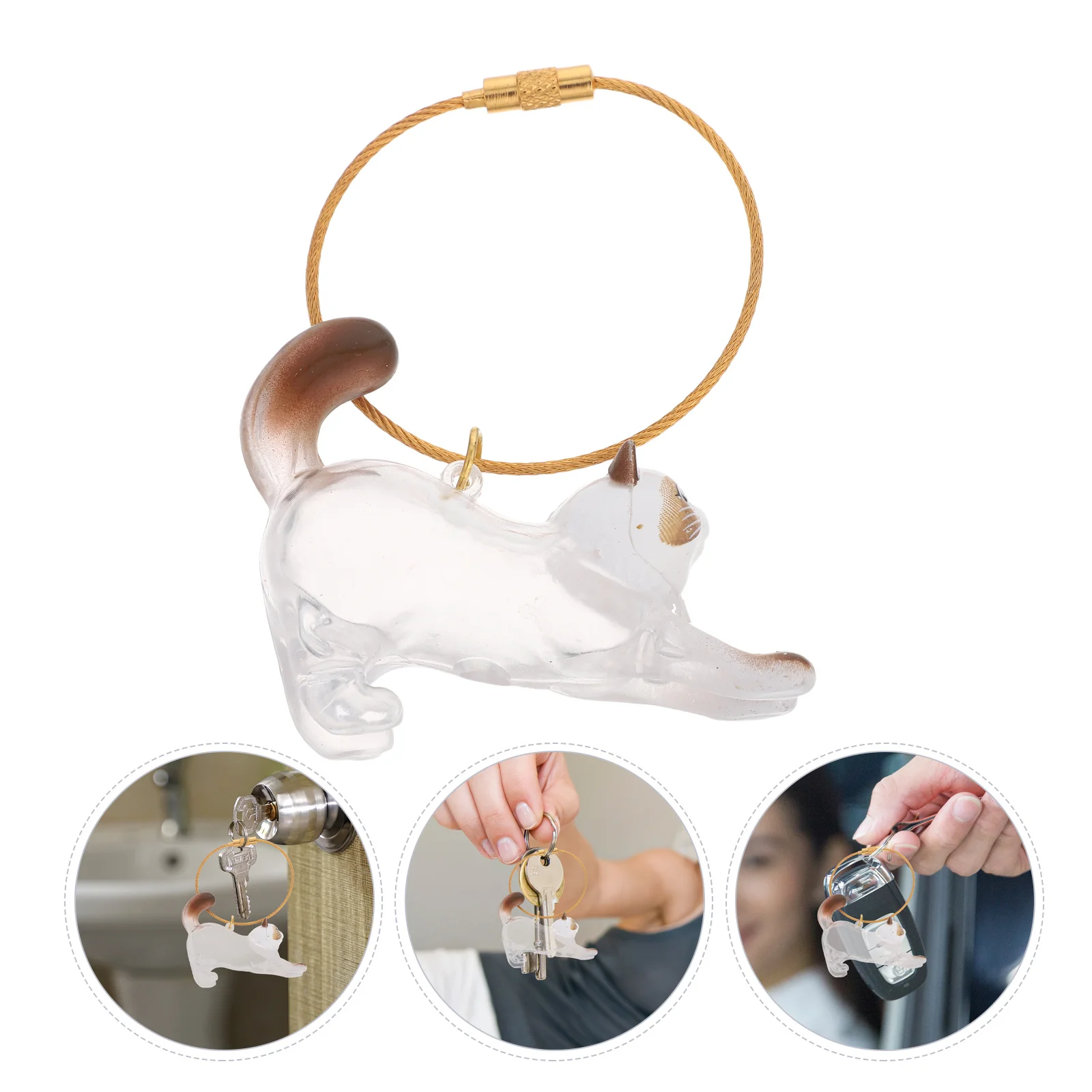 Pet Hair Storage Keychain Transparent 3D Cat Shaped Kitten Keepsake Memorial Keyring Handmade Whisker Collection 
Pet Hair Storage Keychain Transparent 3D Cat Shaped Kitten Keepsake Memorial Keyring Handmade Whisker Collection