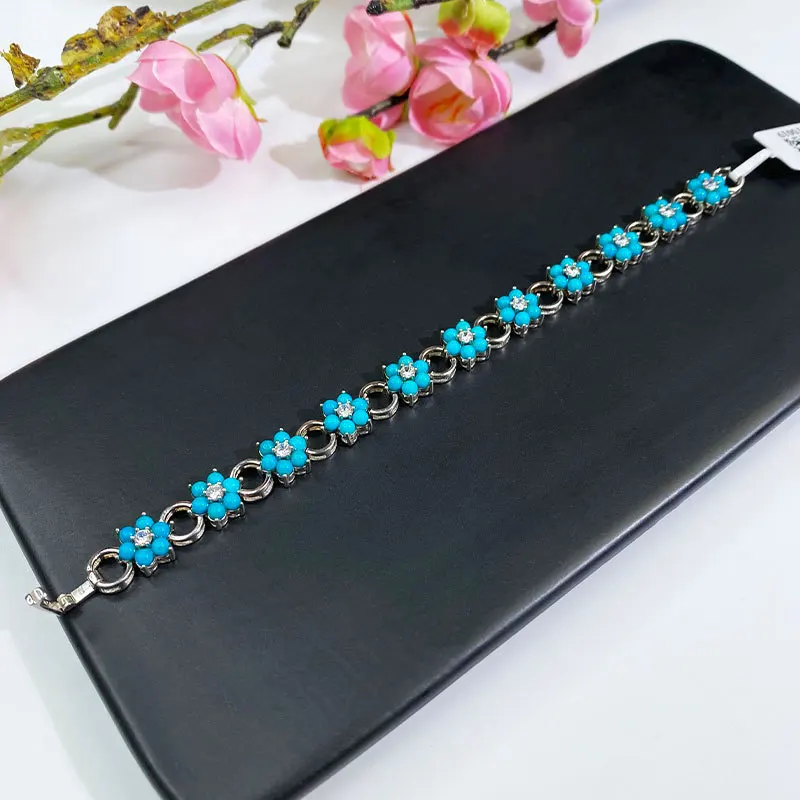 Turquoise Elegant LFY0019 Fairy Temperament Green 925 Sterling Silver Pine Flower Bracelet
Turquoise Elegant LFY0019 Fairy Temperament Green 925 Sterling Silver Pine Flower Bracelet