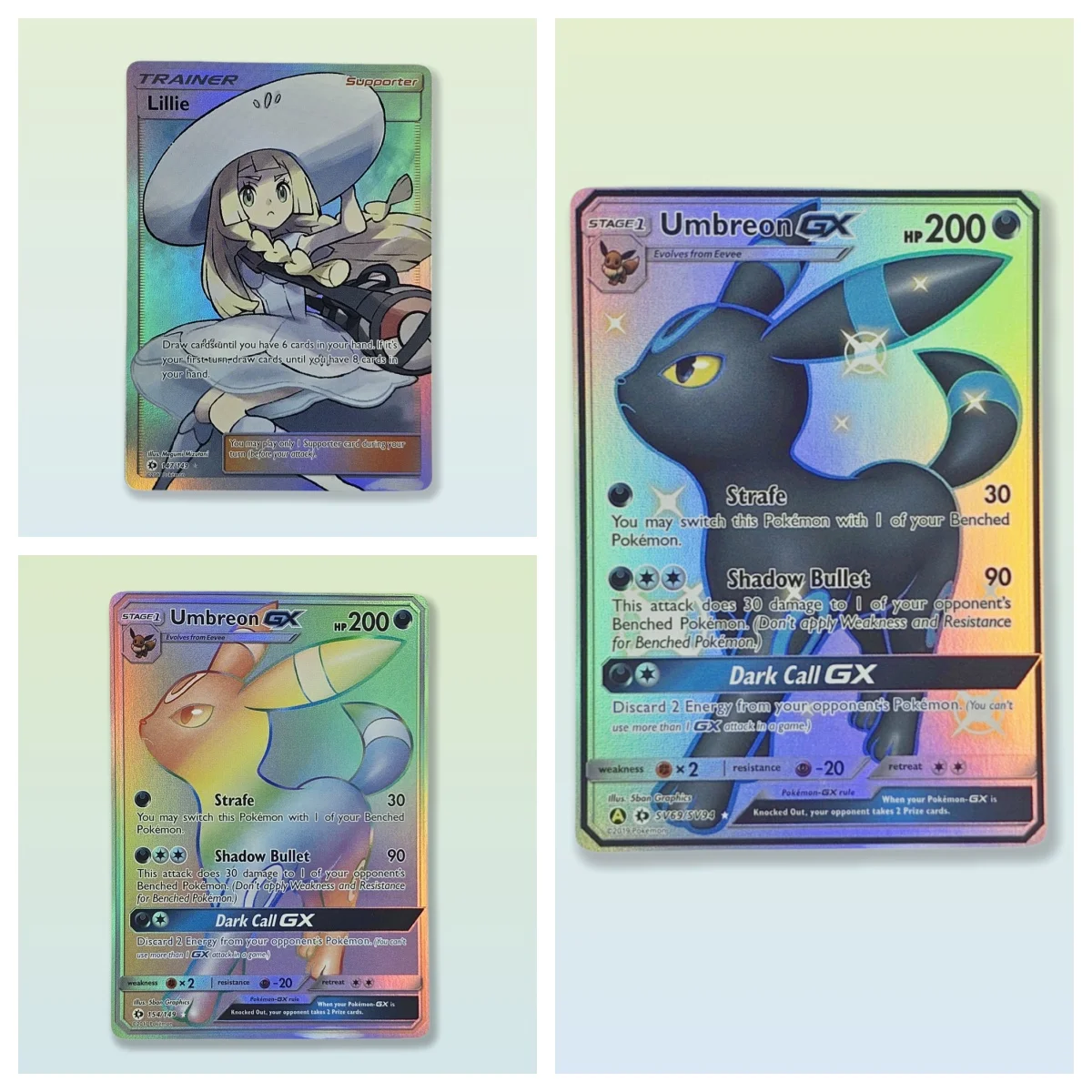 Фольгированные карты PKM для одиночных карт Umbreon-GX Game Collection PTCG PROXY (Base Sun & Moon, SUM)
Фольгированные карты PKM для одиночных карт Umbreon-GX Game Collection PTCG PROXY (Base Sun & Moon, SUM)