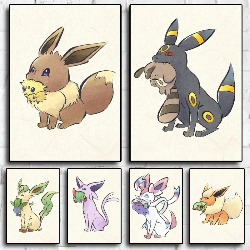 Canvas Artwork Painting Pokemon Eevee Umbreon Poster Print Cartoon Character Picture Home Child Room Wall Decoration Classic
Canvas Artwork Painting Pokemon Eevee Umbreon Poster Print Cartoon Character Picture Home Child Room Wall Decoration Classic