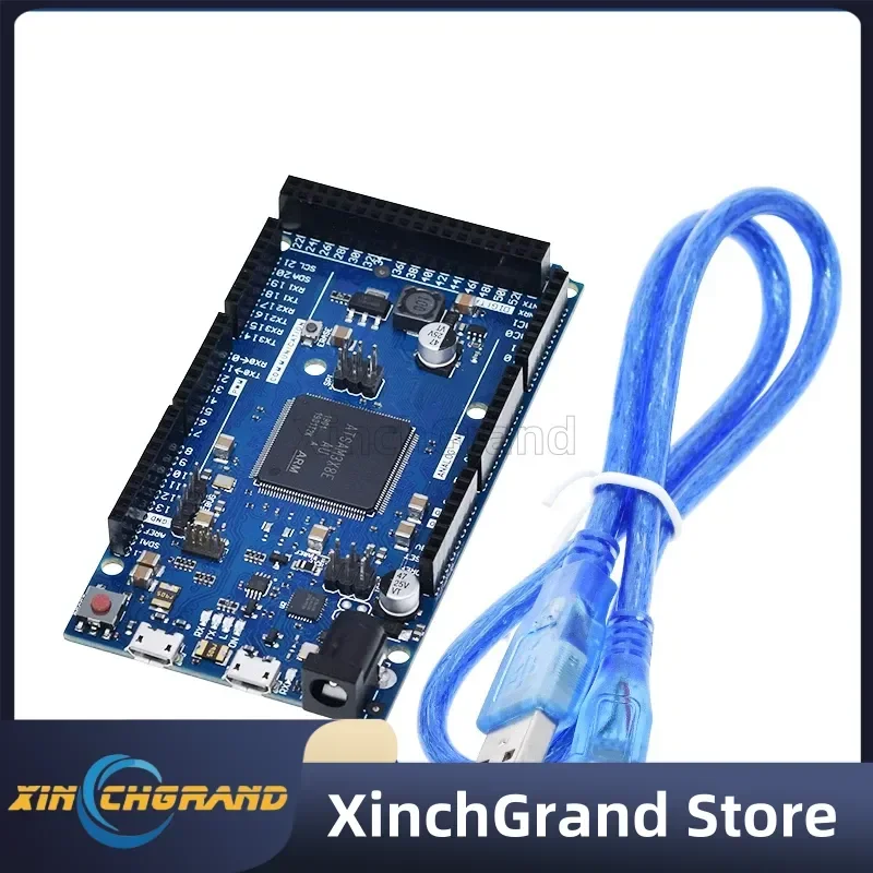 Official Compatible DUE R3 Board SAM3X8E 32-bit ARM Cortex-M3 / Mega2560 R3 Duemilanove 2013 For Arduino Due Board With Cable
Official Compatible DUE R3 Board SAM3X8E 32-bit ARM Cortex-M3 / Mega2560 R3 Duemilanove 2013 For Arduino Due Board With Cable