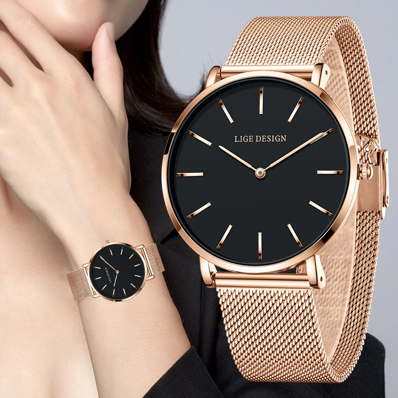 LIGE Elegant Women's Watch Fashion Simple Ladies clock Dress Gift Quartz wristwatch Waterproof Watch for Women reloj de mujer
LIGE Elegant Women's Watch Fashion Simple Ladies clock Dress Gift Quartz wristwatch Waterproof Watch for Women reloj de mujer