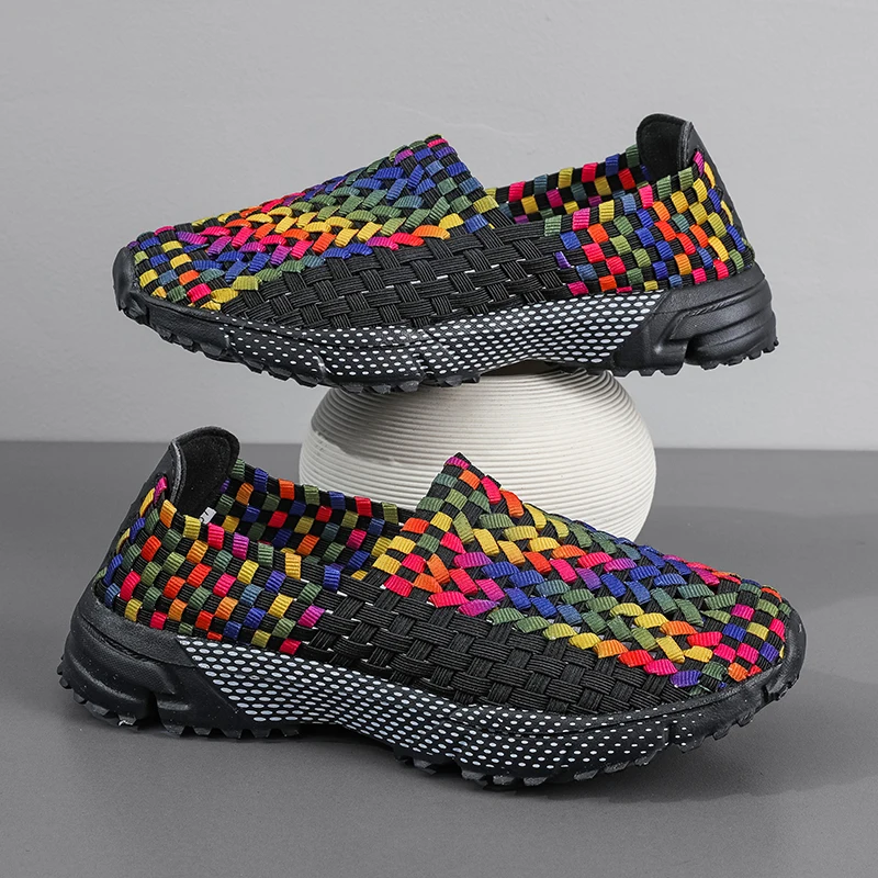 Тканая повседневная обувь для женщин, лоферы, летние дышащие женские модные кроссовки, удобная обувь без шнуровки, женские zapatos mujer
Тканая повседневная обувь для женщин, лоферы, летние дышащие женские модные кроссовки, удобная обувь без шнуровки, женские zapatos mujer