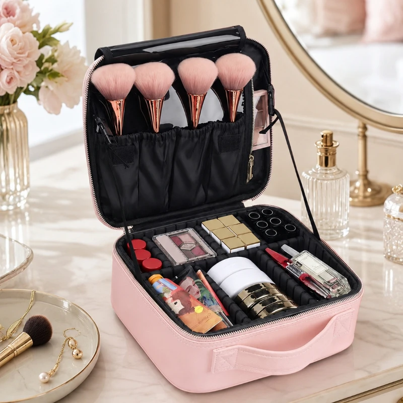 Portable Travel Makeup Case Large Capacity Cosmetic Organizer Bag Beauty Storage Bag for Brushes Lipsticks Skincare Accessories
Portable Travel Makeup Case Large Capacity Cosmetic Organizer Bag Beauty Storage Bag for Brushes Lipsticks Skincare Accessories