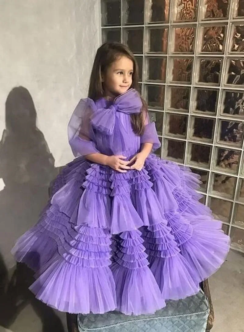 High Quality Purple Flower Girl Dress Kid Wedding Party Gown Birthday Dress Princess First Communion Dress
High Quality Purple Flower Girl Dress Kid Wedding Party Gown Birthday Dress Princess First Communion Dress