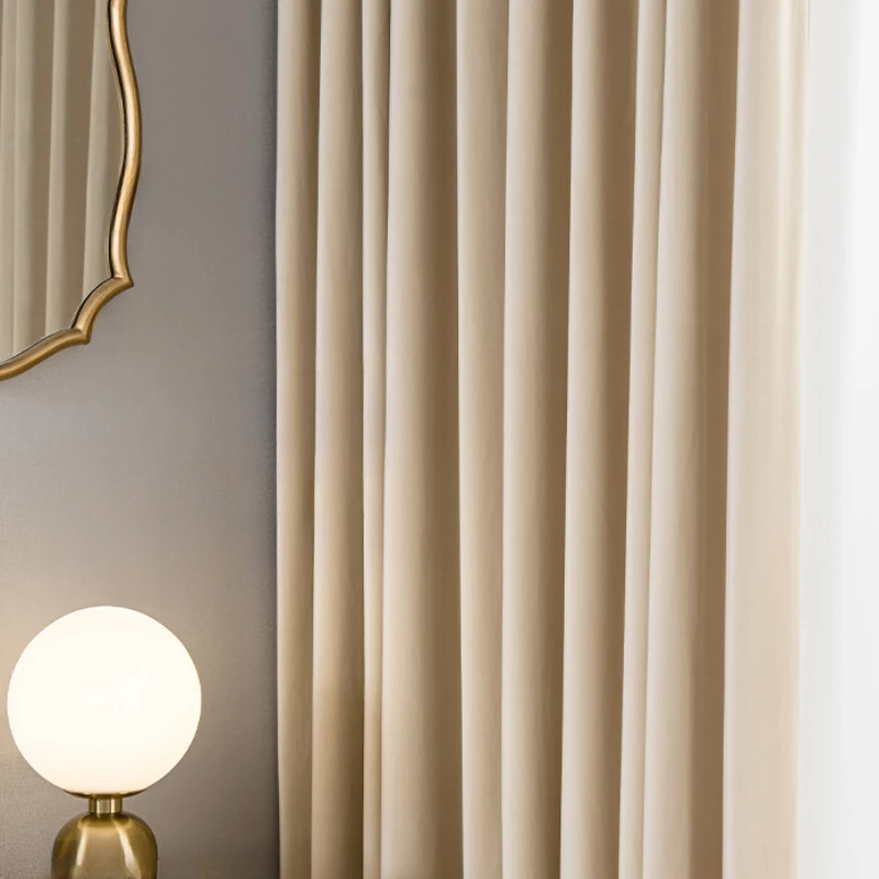 Milk Tea Colored Curtain Light Luxury French Style Living Room and Bedroom Velvet Fabric Blackout Cream Beige High-end Ins Style
Milk Tea Colored Curtain Light Luxury French Style Living Room and Bedroom Velvet Fabric Blackout Cream Beige High-end Ins Style