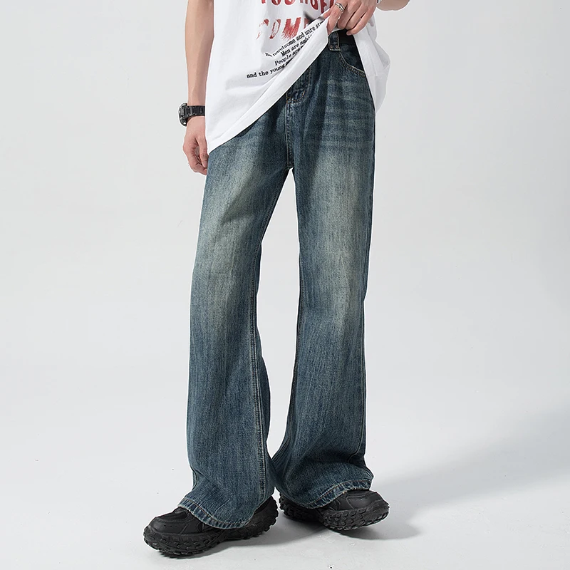 American Style Loose Men's Jeans Summer Trendy Brand Handsome Drapey Wide Leg Micro Flared Casual Long Pants
American Style Loose Men's Jeans Summer Trendy Brand Handsome Drapey Wide Leg Micro Flared Casual Long Pants
