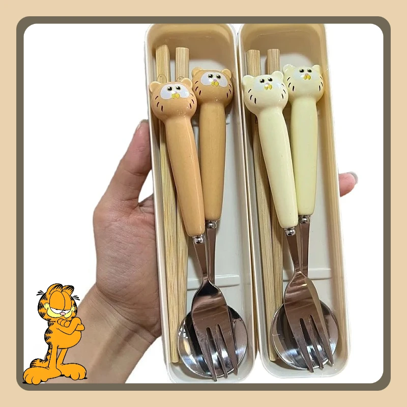 Garfield anime cartoon cute tableware kawaii students office workers portable spoon fork chopsticks three-piece set wholesale
Garfield anime cartoon cute tableware kawaii students office workers portable spoon fork chopsticks three-piece set wholesale