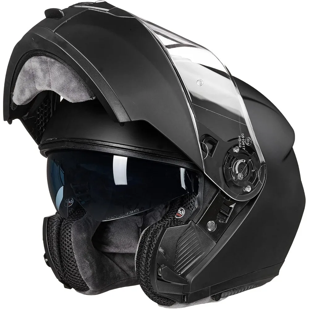 Modular Full Face Motorcycle Helmet with Dual Visor DOT Certified Matte Black Large
Modular Full Face Motorcycle Helmet with Dual Visor DOT Certified Matte Black Large