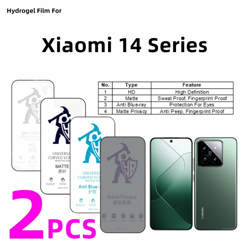 2pcs HD Hydrogel Film For Xiaomi 14/14 Pro Matte Screen Protector For Xiaomi 14 Ultra Eye Care Anti Spy Matte Protective Film
2pcs HD Hydrogel Film For Xiaomi 14/14 Pro Matte Screen Protector For Xiaomi 14 Ultra Eye Care Anti Spy Matte Protective Film