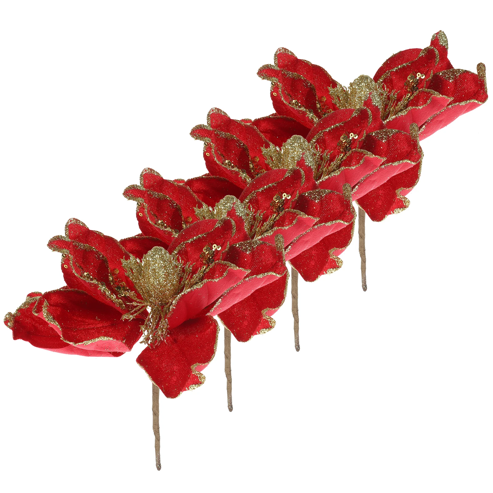 4 Pcs Christmas Flower Decorations Poinsettia Picks Wooden Artificial Flowers Glitter Poinsettias Cloth Centerpiece
4 Pcs Christmas Flower Decorations Poinsettia Picks Wooden Artificial Flowers Glitter Poinsettias Cloth Centerpiece